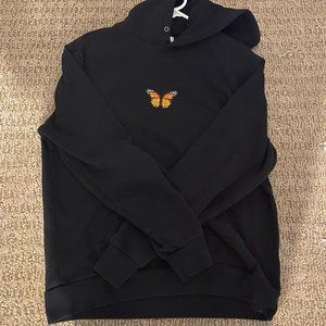 Brandy Melville Black Butterfly Hoodie
